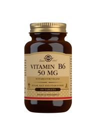 Solgar B6-vitamiini 50 mg 100 tabl, ravintolisä