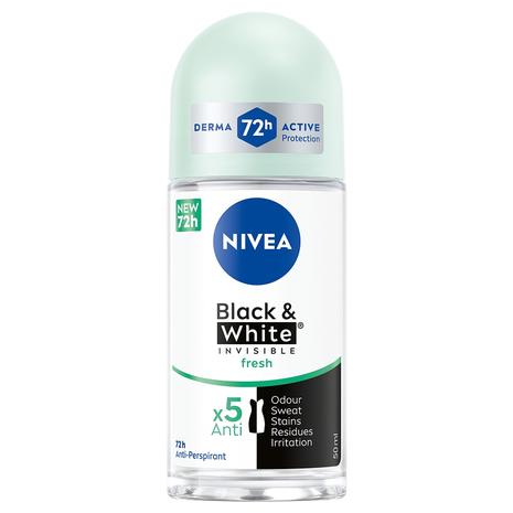 Nivea Black & White Invisible Fresh 50 ml antiperspirantti deo roll-on