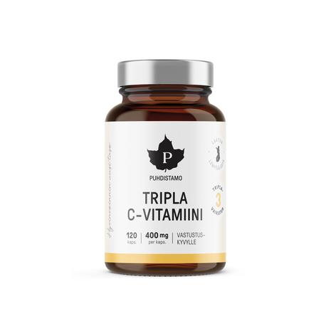 Puhdistamo Tripla C-vitamiini 60 kaps, ravintolisä