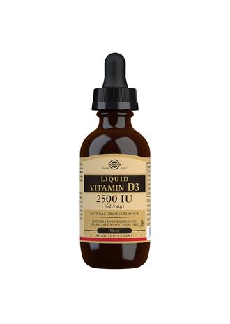 Solgar nestemäinen D3-vitamiini 62,5 µg 59 ml, ravintolisä