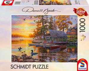 Schmidt Darrel Bush: Boathouse With Canoes 1000p palapeli