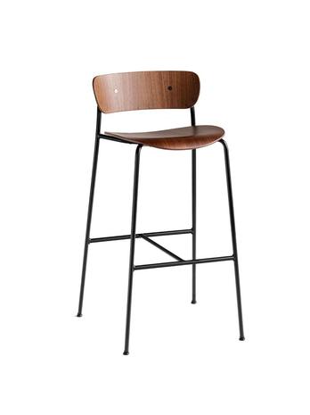 &Tradition Pavilion Bar stool Av9, walnut/Black