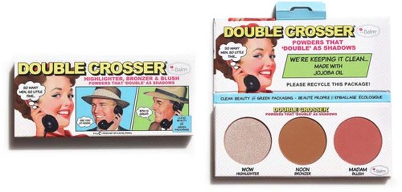 the Balm Double Crosser Highlighter, Bronzer & Blush Palette