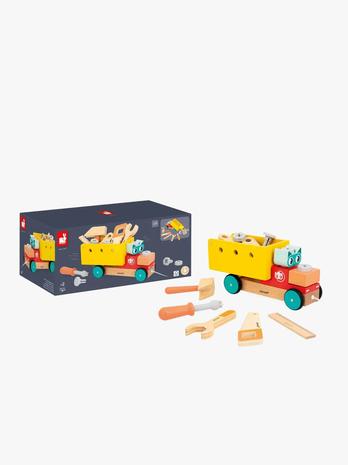 Janod Brico'Kids Pull Along DIY Kuorma-auto 14 Osaa