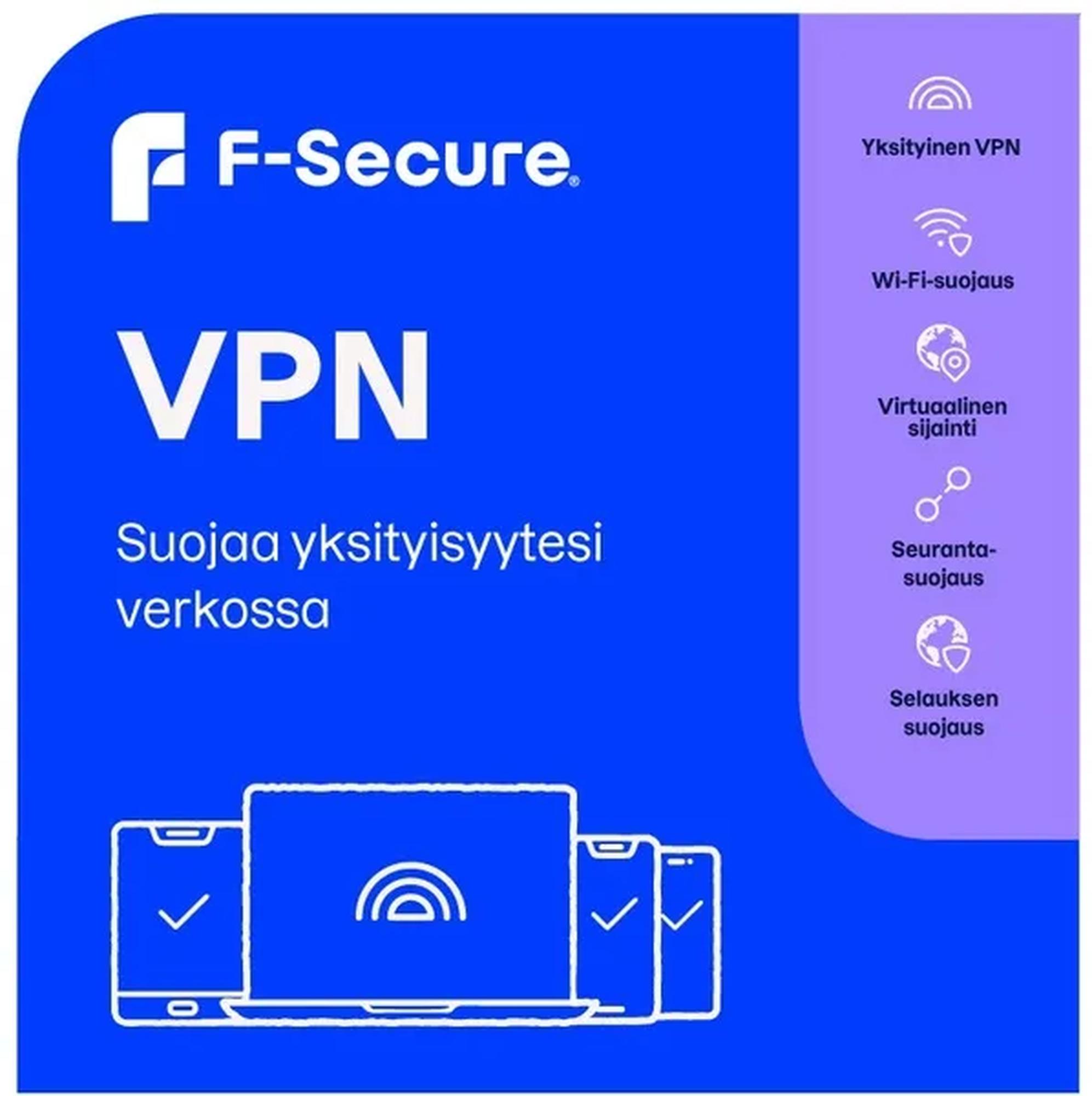 F-Secure VPN - subscription licence (1 year) - 1 device - Elektronisk