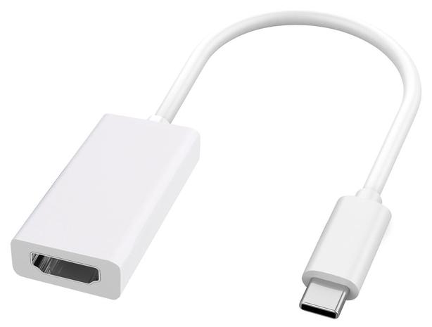 USB-C â€“ HDMI Sovitin, valkoinen