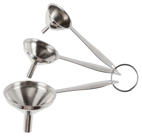 Ruostumaton suppilo, 3 kpl