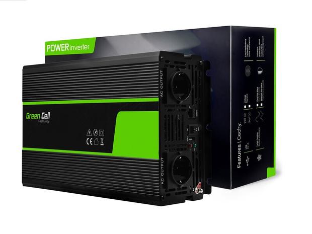 Green Cell puhdas siniaalto invertteri 2000W 24V