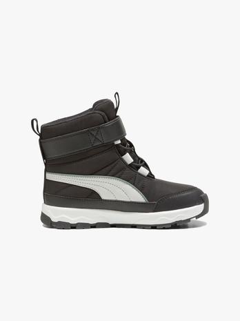 Puma Evolve Puretex AC PS Talvikengät, Black/Ash Grey/White, 30