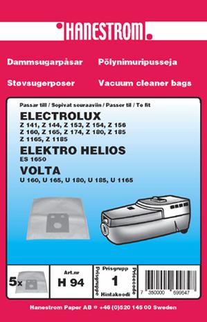 Hanestroem, pölypussit VOLTA U 160, U 165 (H94)