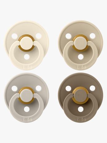 BIBS - Pacifier Colour 4 PACK - Ivory/Sand/Vanilla/Dark Oak - Size 2