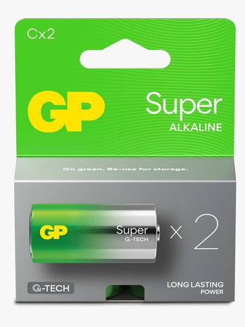 GP Super Alkaline G-TECH C/LR14 Paristot 2-Pack