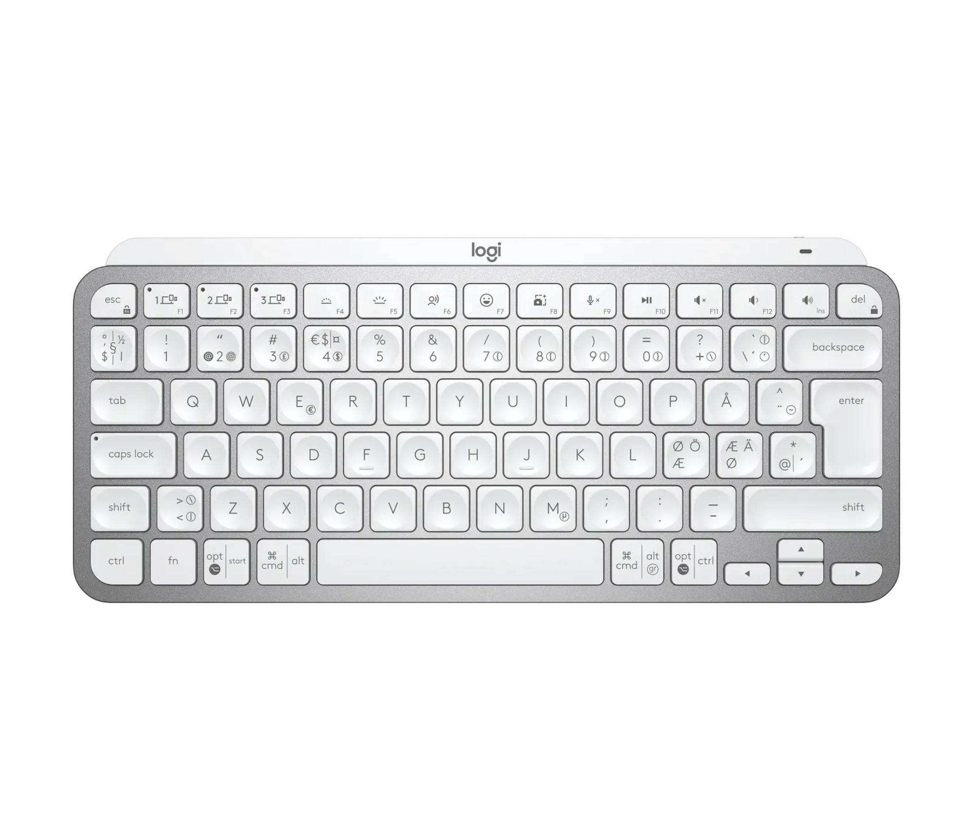 Logitech MX Keys Mini yrityksille - Näppäimistö - Pohjoismainen - Harmaa