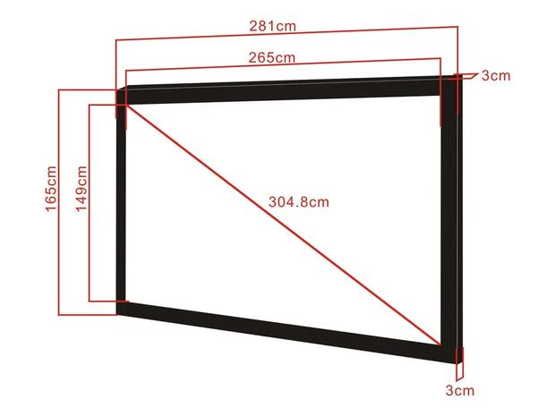 Multibrackets, 16:9 120", valkokangas