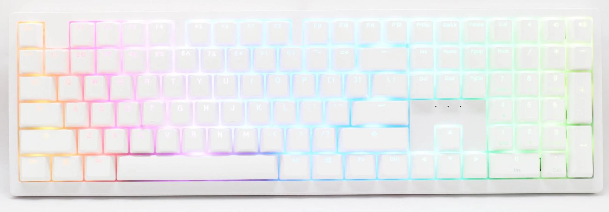 Ducky Zero 6108 -langaton mekaaninen pelinäppäimistö, Cherry MX2A Brown, valkoinen
