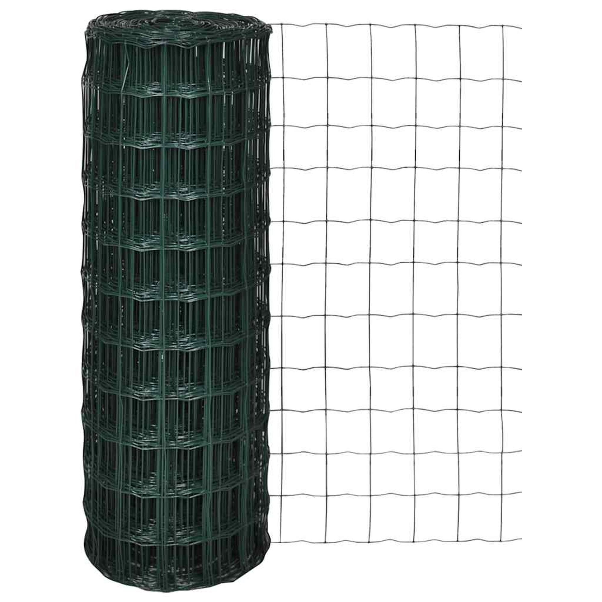vidaXL Euroaita teräs 10 x 1,5 m vihreä