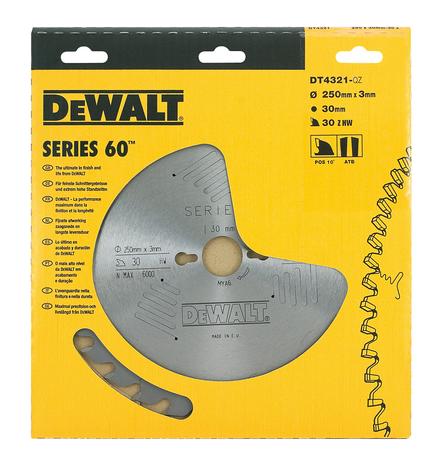 DeWalt Z30 250 mm pyörösahanterä