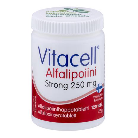 Vitacell Alfalipoiini Strong 250 mg, 120 tabl.