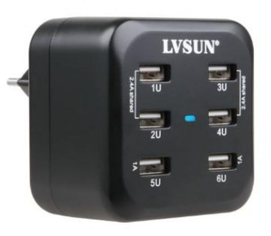 USB-seinälaturi, 6 x USB