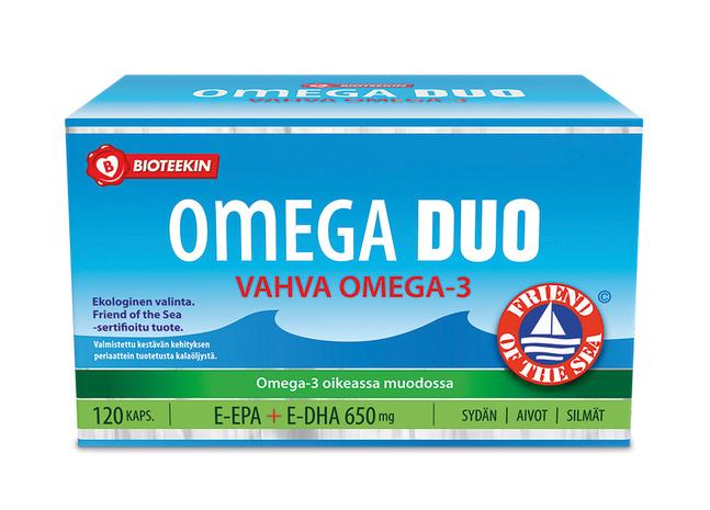 Bioteekin Duo E-EPA + E-DHA 650 mg, 120 kaps.