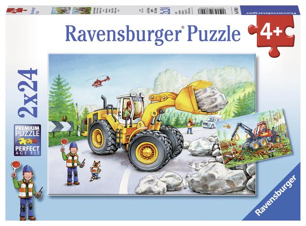 Ravensburger Diggers at Work 2x24p palapeli