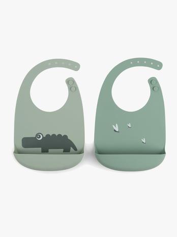 Done by Deer 2-Pack Croco Ruokalaput Vihreä