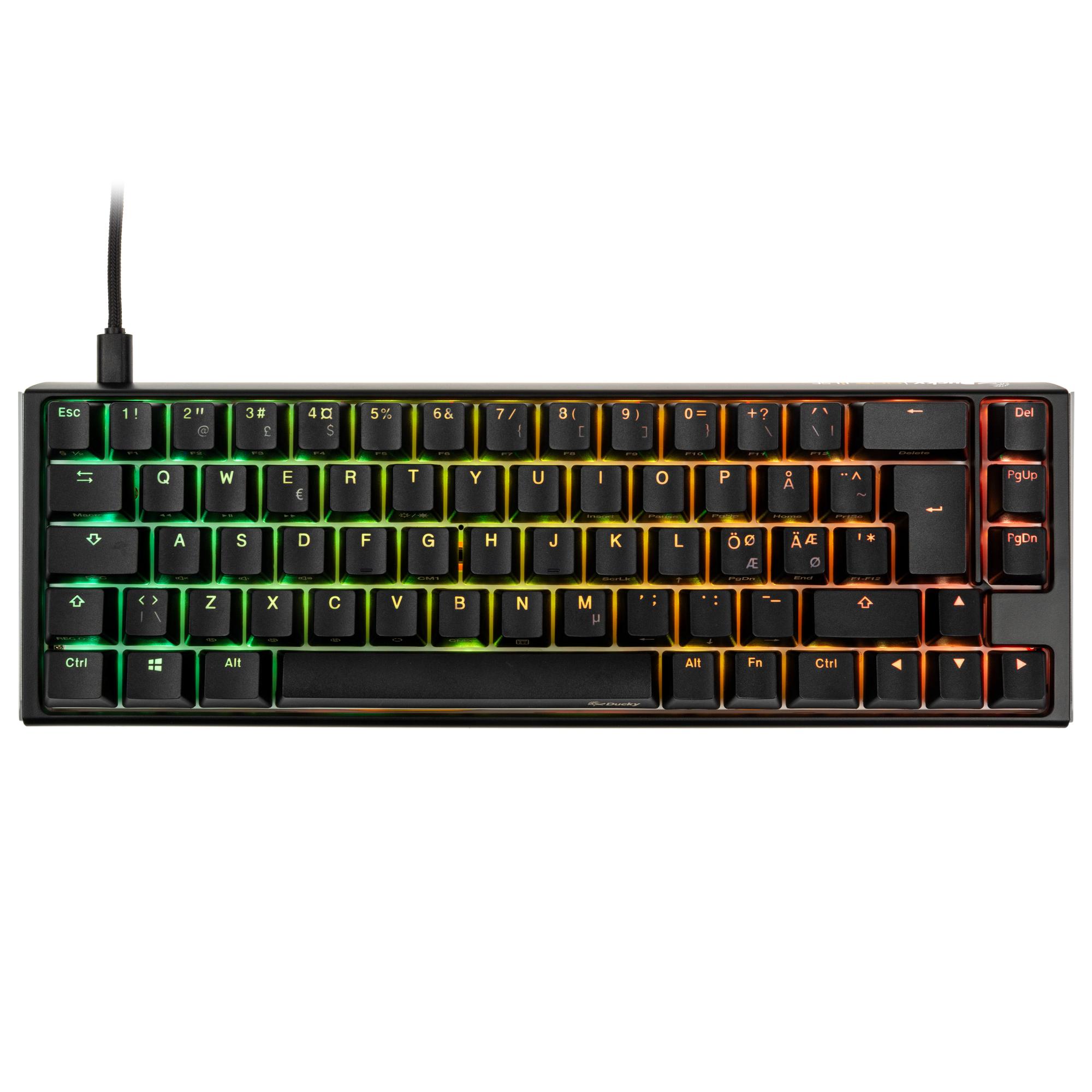 Ducky One 3 Aura Black SF 65% -mekaaninen pelinäppäimistö, Cherry MX Brown, musta