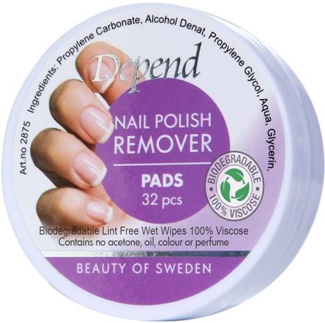 Depend Nail Polish Remover - Pads 32 pcs – kuva 8/8