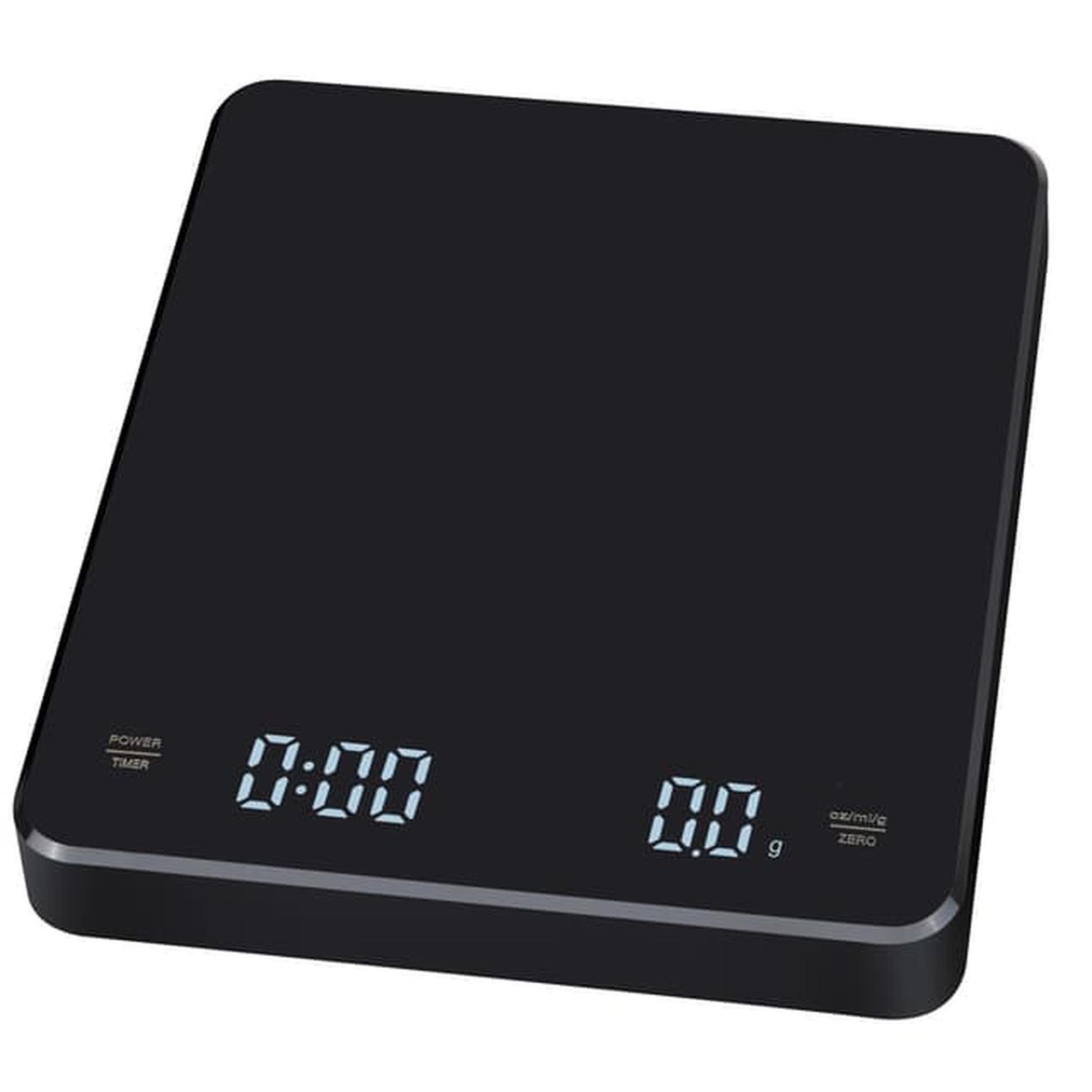 Ladattava kahvivaaka ajastimella 3 kg / 0,1 g Black
