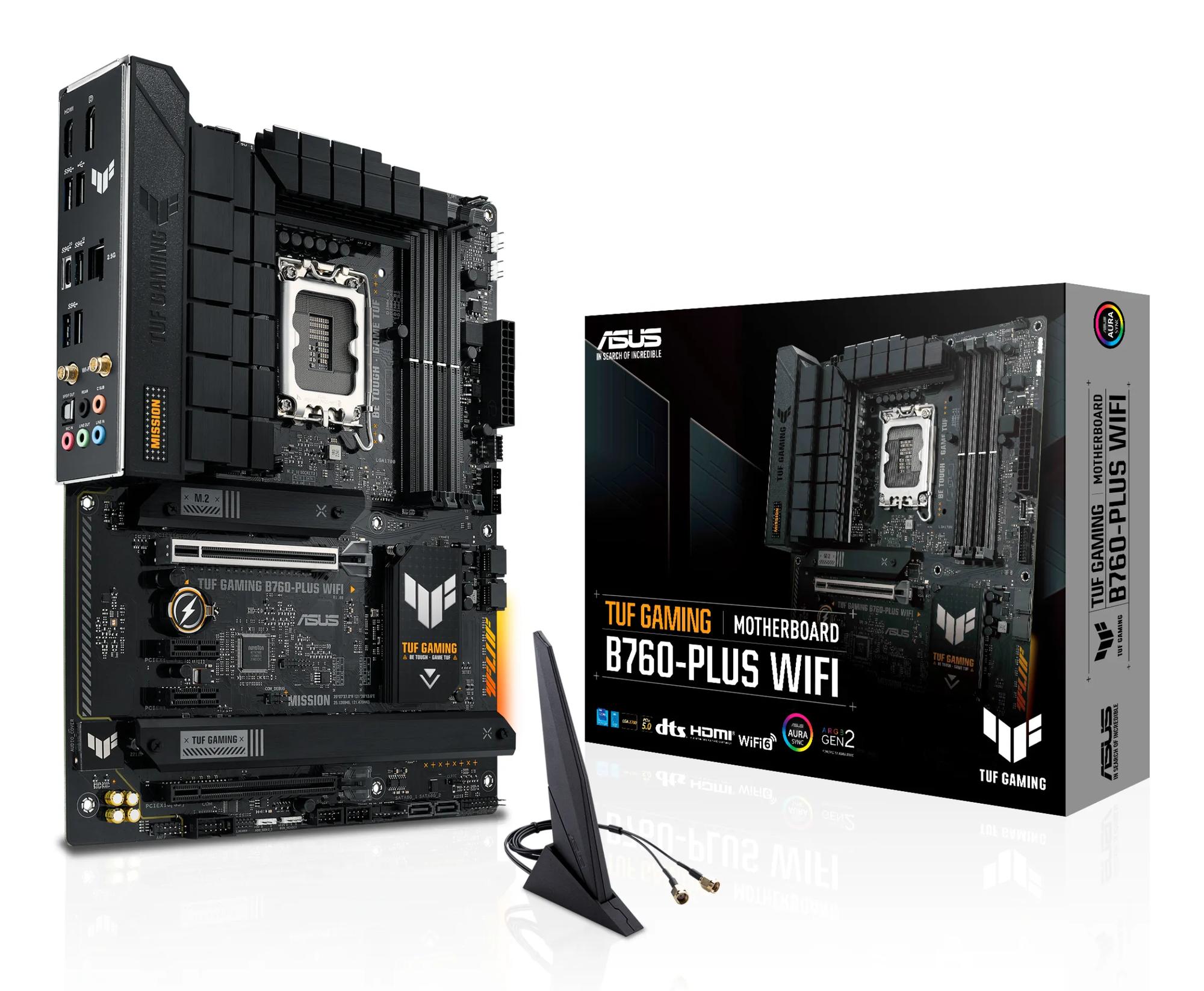 Asus TUF GAMING B760-PLUS WIFI, ATX-emolevy + Asus syystarjous