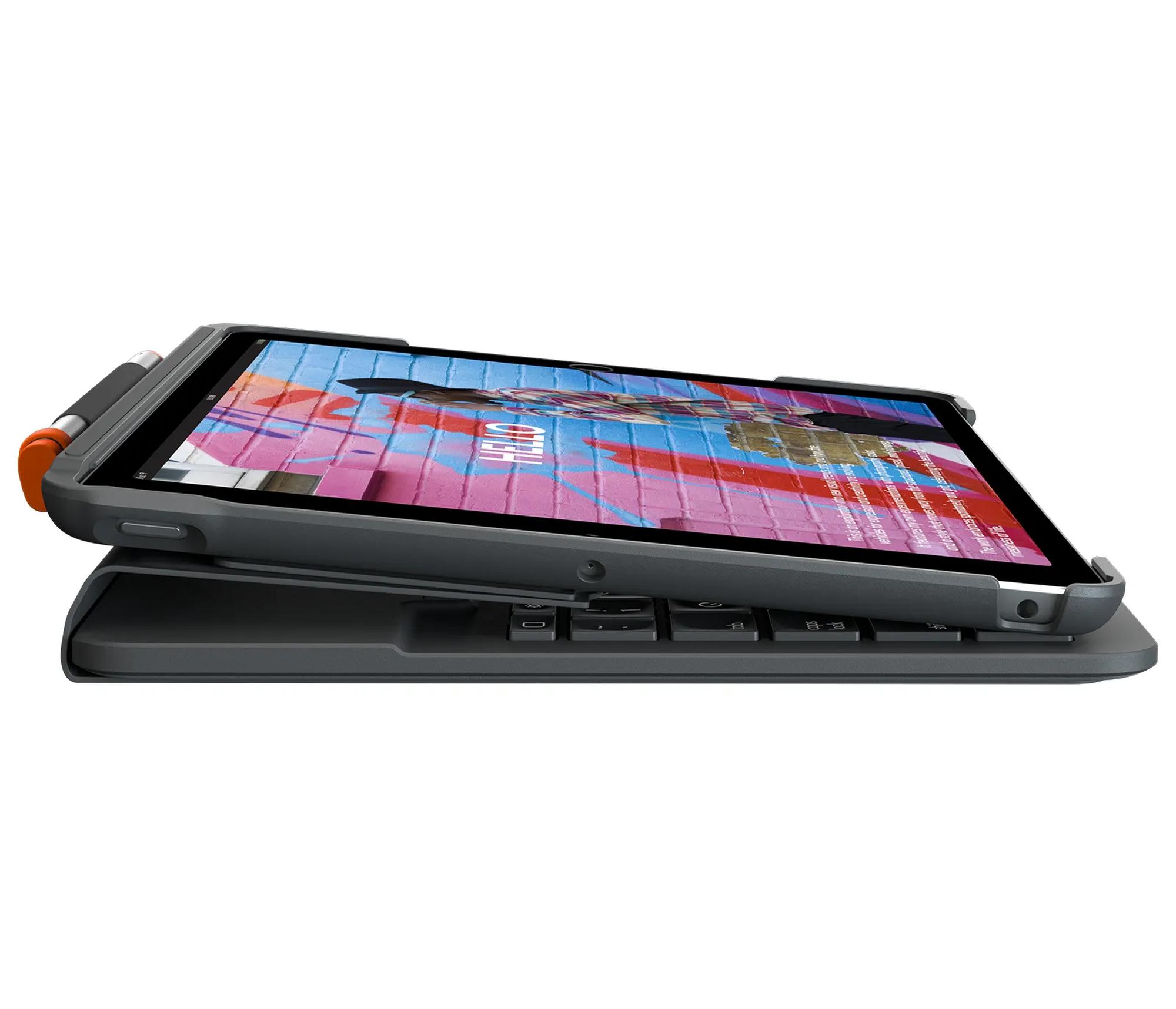 Logitech Slim Folio -näppäimistö/suojakotelo, iPad 7., 8. & 9. sukupolvi