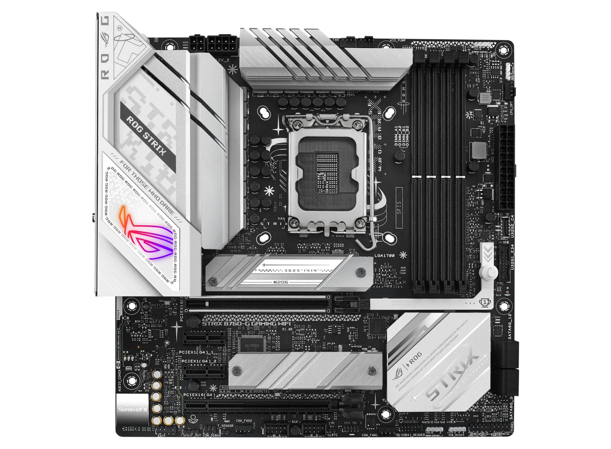 Asus ROG STRIX B760-G GAMING WIFI, mATX-emolevy