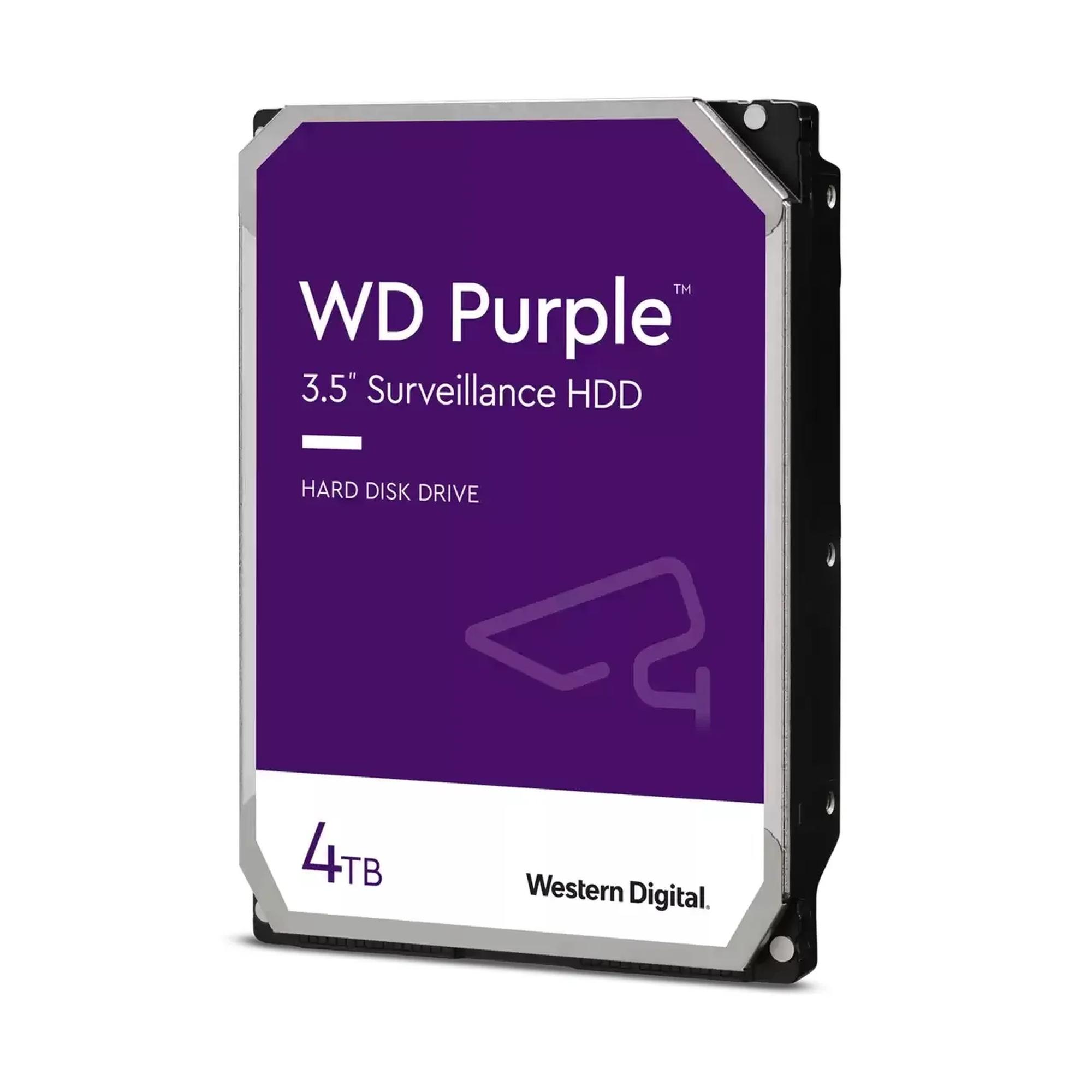 Western Digital 4TB WD Purple, sisäinen 3.5" kiintolevy, SATA III, 5400 rpm, 256MB