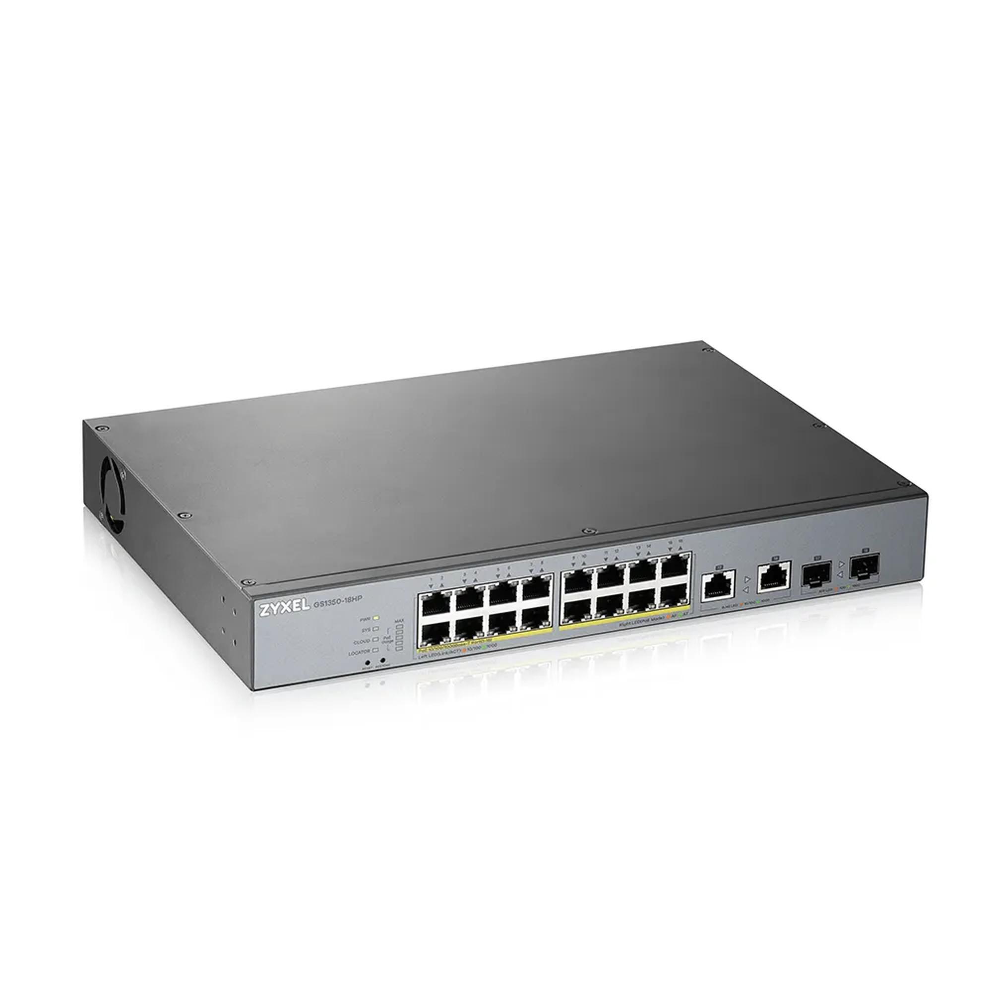 Zyxel GS1350-18HP-EU0101F Switch L2 Gigabit PoE harmaa