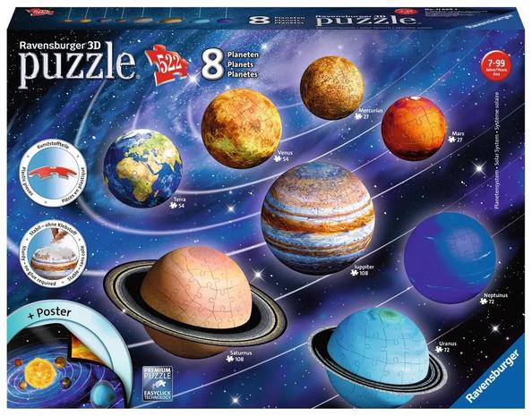 Ravensburger 3D Puzzle Solar System 3D Palapeli