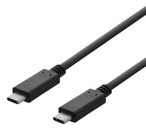 Deltaco USBC-2001 USB-C - USB-C, latauskaapeli, 1m