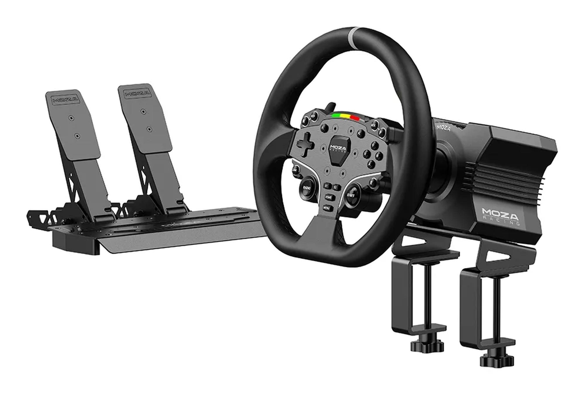 Moza Racing R5 Bundle - Suoravetoinen ajopaketti 5,5 Nm:n ohjausteholla, 280 mm:n ohjauspyörällä ja polkimilla PC:lle