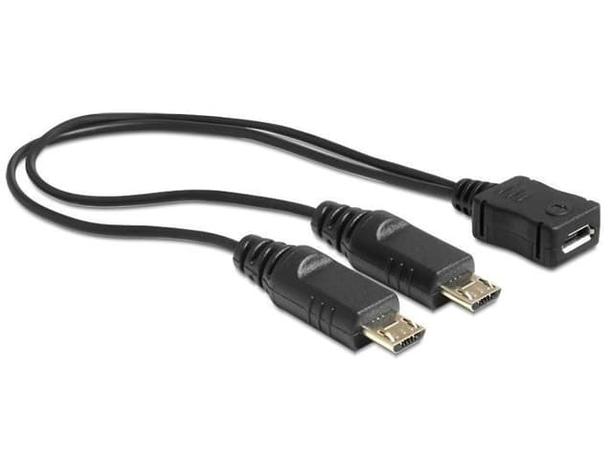 Micro USB B naaras - 2 x Micro B uros, kaapeli