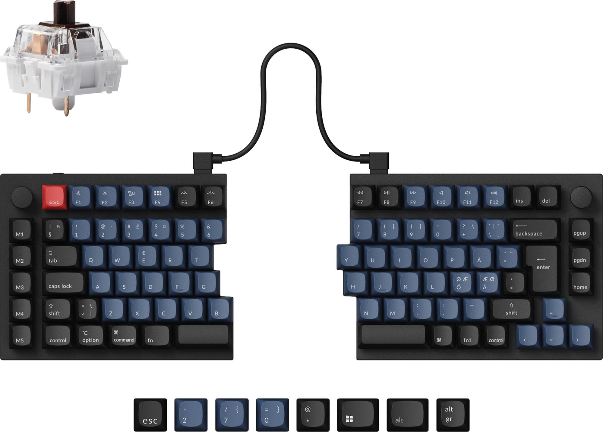 Keychron Q11 75% -mekaaninen ergonominen näppäimistö, Keychron K Pro