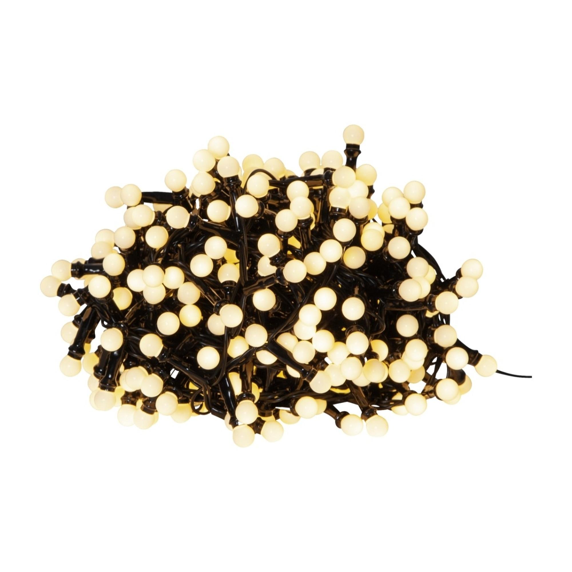 Valoketju Berry Mini, 6m, 300 LED lämmin valkoinen, virtalähde, sisä/ulko, IP44