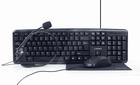 Gembird KBS-UO4-01 4-in-1 Office Kit, näppäimistö, kuulokkeet, hiiri ja hiirimatto
