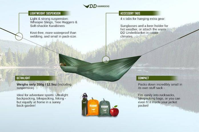 DD Hammocks SuperLight Hammock, riippumatto
