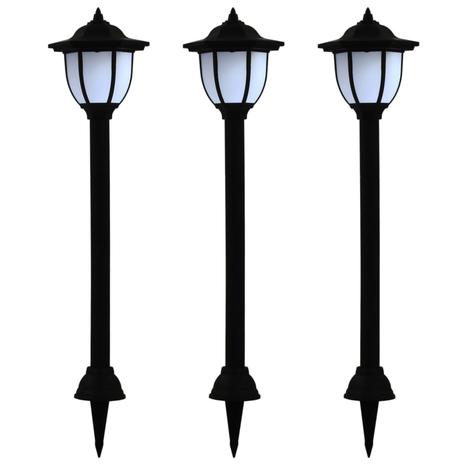 vidaXL udendørs solcellelamper 3 stk LED sort – kuva 4/8