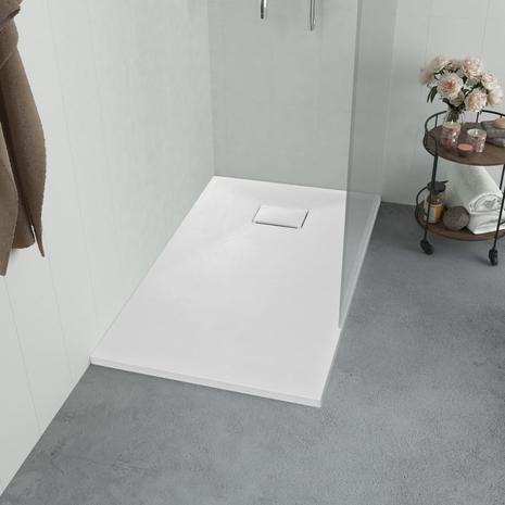 vidaXL Suihkualusta 90x70 cm SMC valkoinen – kuva 4/8