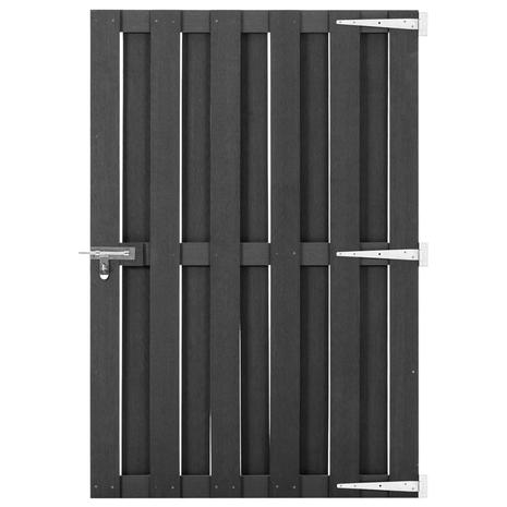 vidaXL Puutarhaportti WPC 100x150 cm harmaa – kuva 6/8