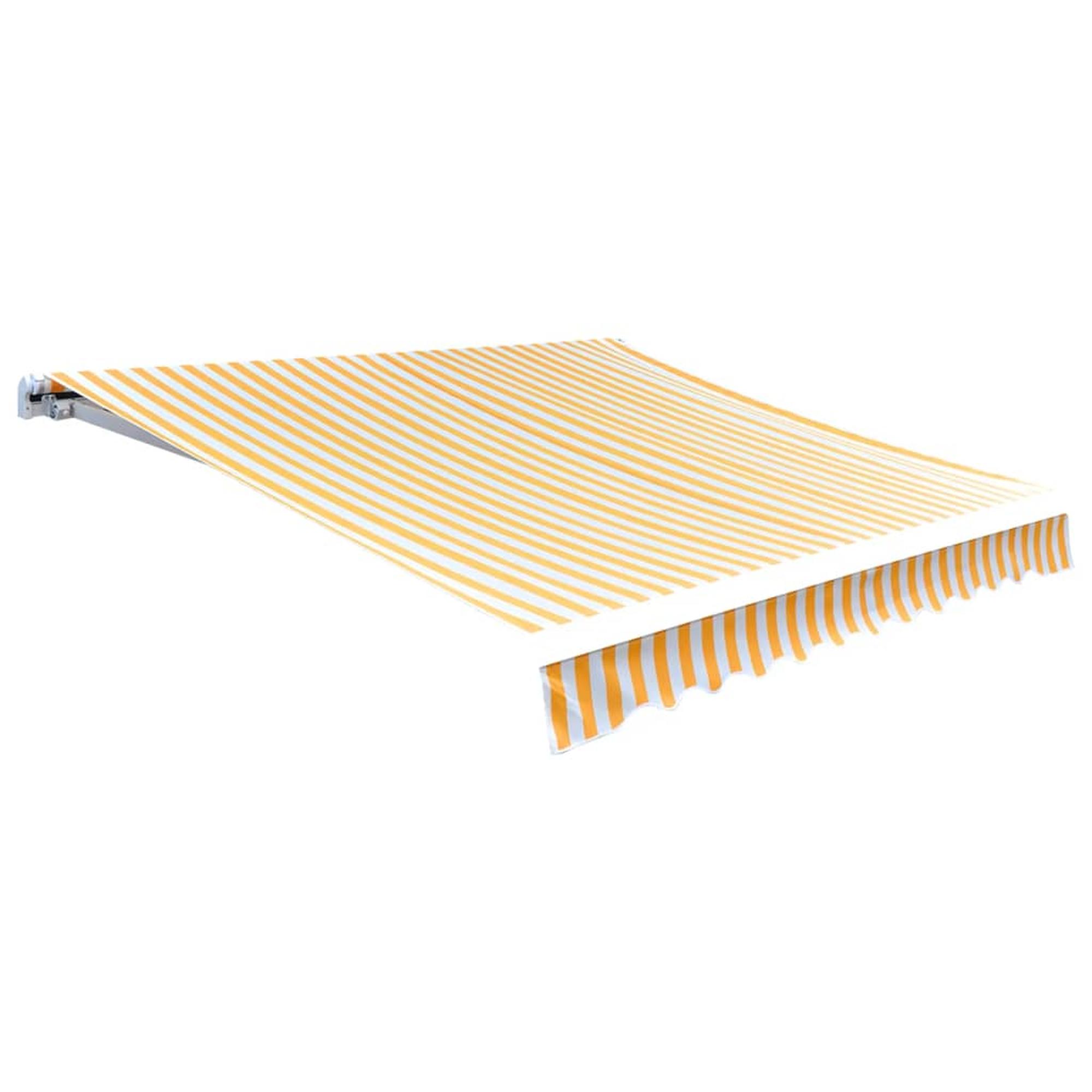 vidaXL Vaihtokangas markiisiin oranssi ja valkoinen 350x250 cm polyesteri