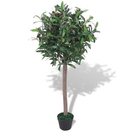 vidaXL Tekokukka Laakeripuu ruukulla vihreä 120 cm