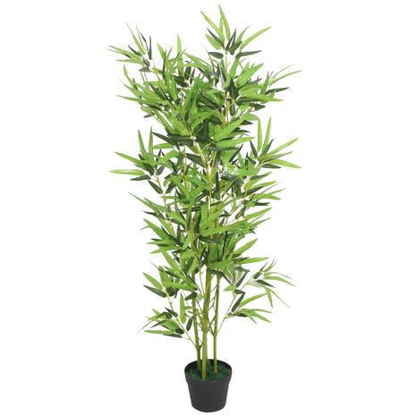 vidaXL Tekokukka Bambu ruukulla vihreä 120 cm