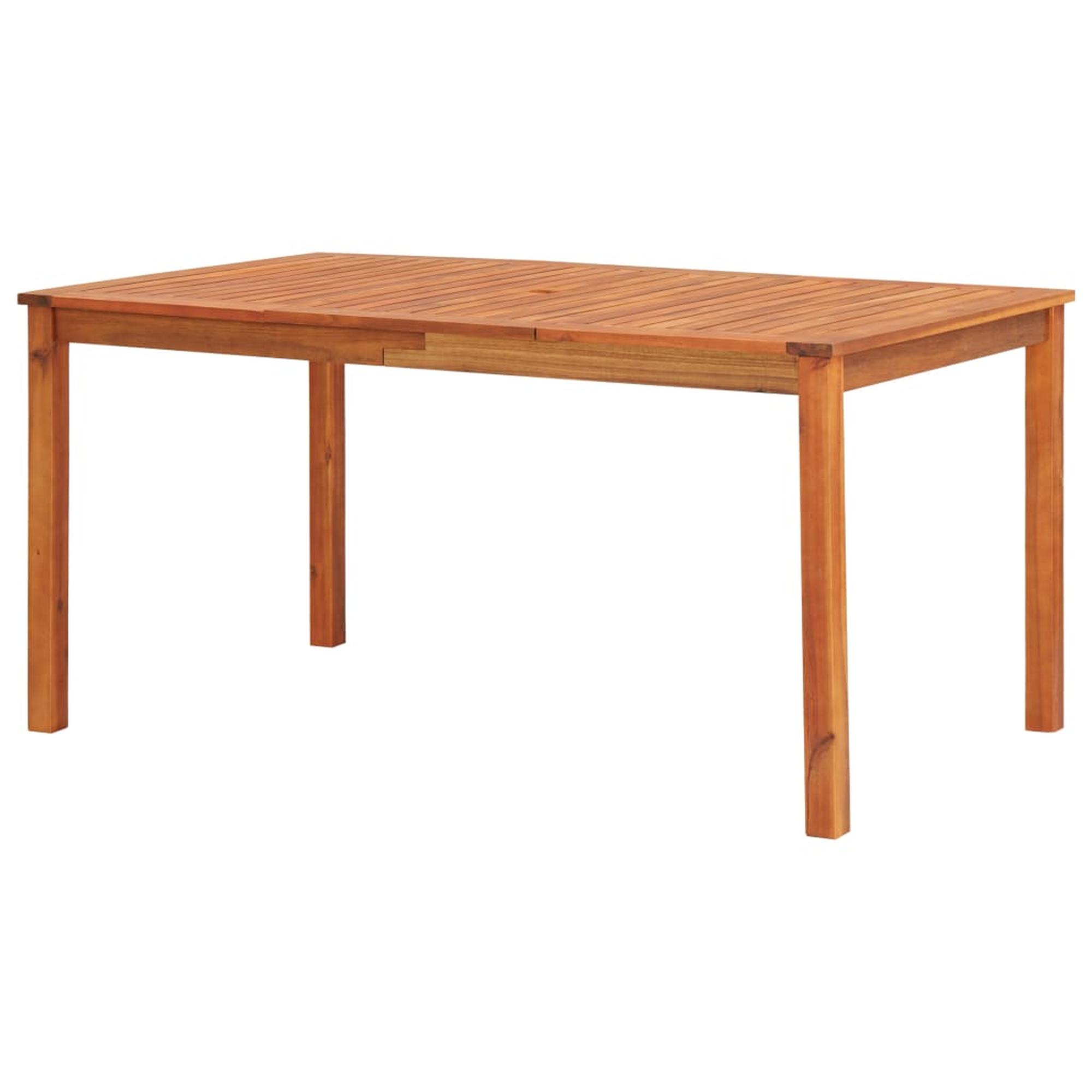 vidaXL Puutarhapöytä 150x90x74 cm täysi akaasiapuu