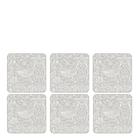 Pimpernel Pure Morris Coaster Strawberry Thief, 6 Pcs